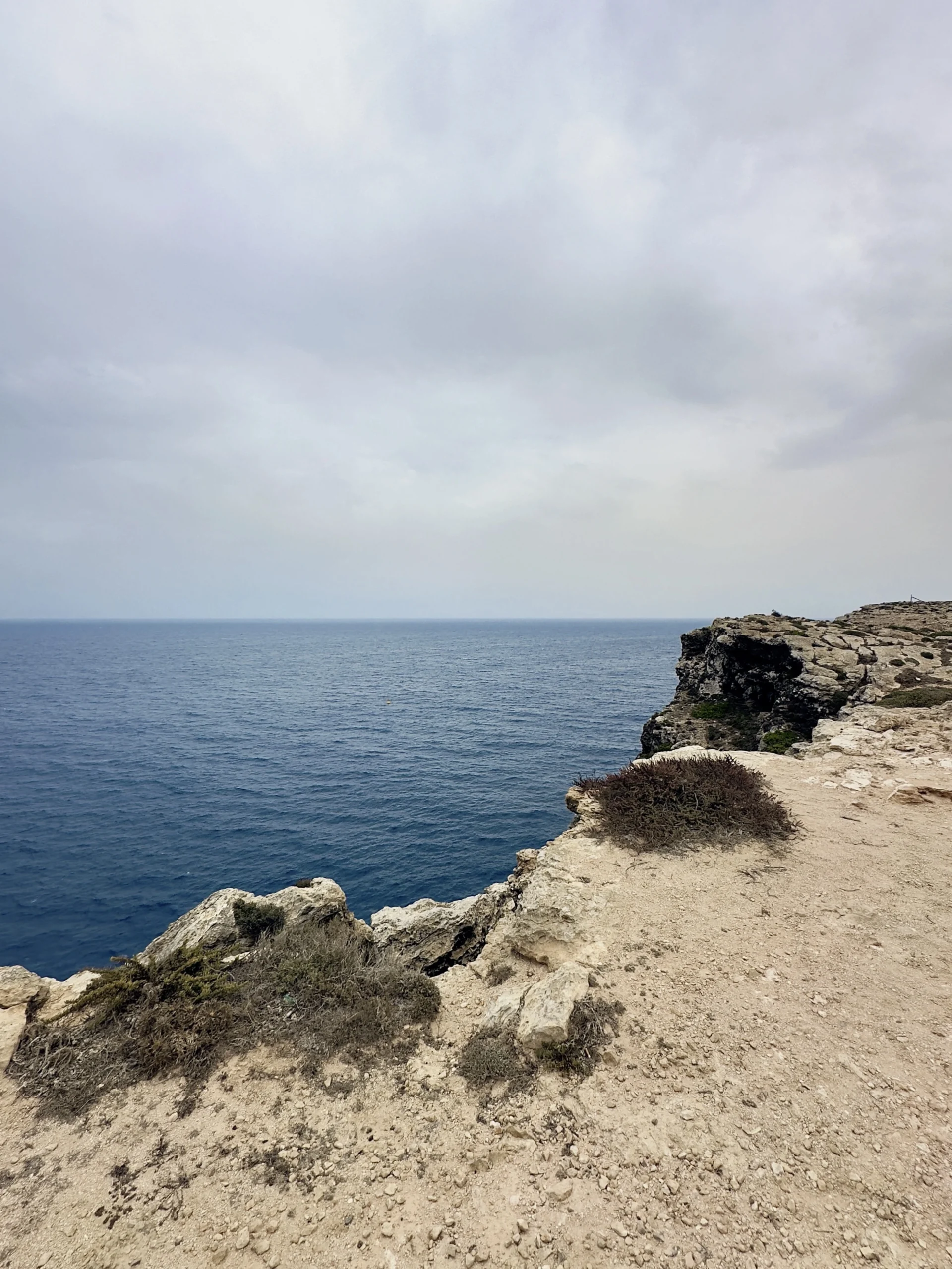 Orizzonte del mare a Lampedusa